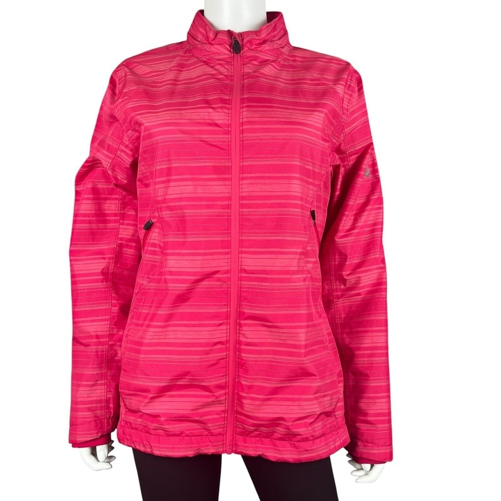 ASICS Active Running Full Zip Lightweight Pink Jacket Cardio & Fitness Womens M